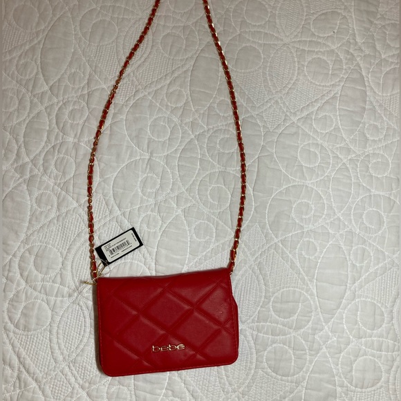 COPY - Bebe cassia flap crossbody purse, red - Picture 2 of 8